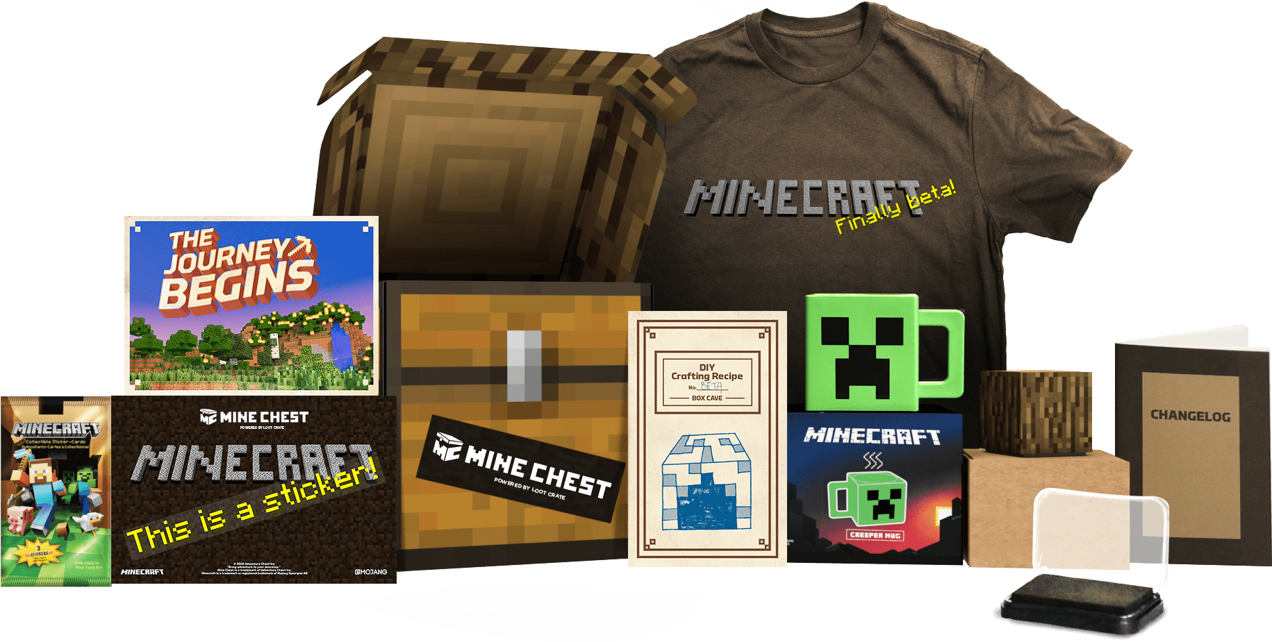 Mj Holding Minecraft Sticker Cards 2pk Blister (1831x925), Png Download