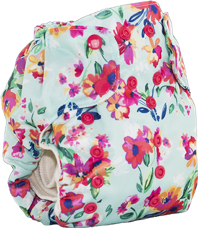 Smart Bottoms - Aqua Floral Smart Bottoms (500x500), Png Download