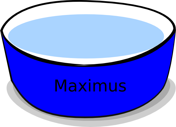 Max Water Bowl Clip Art At Clker - Cartoon Dog Water Bowl (600x433), Png Download