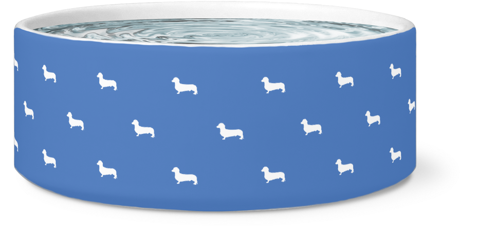 Doxie Pattern Dog Bowl - Belt (1024x1024), Png Download