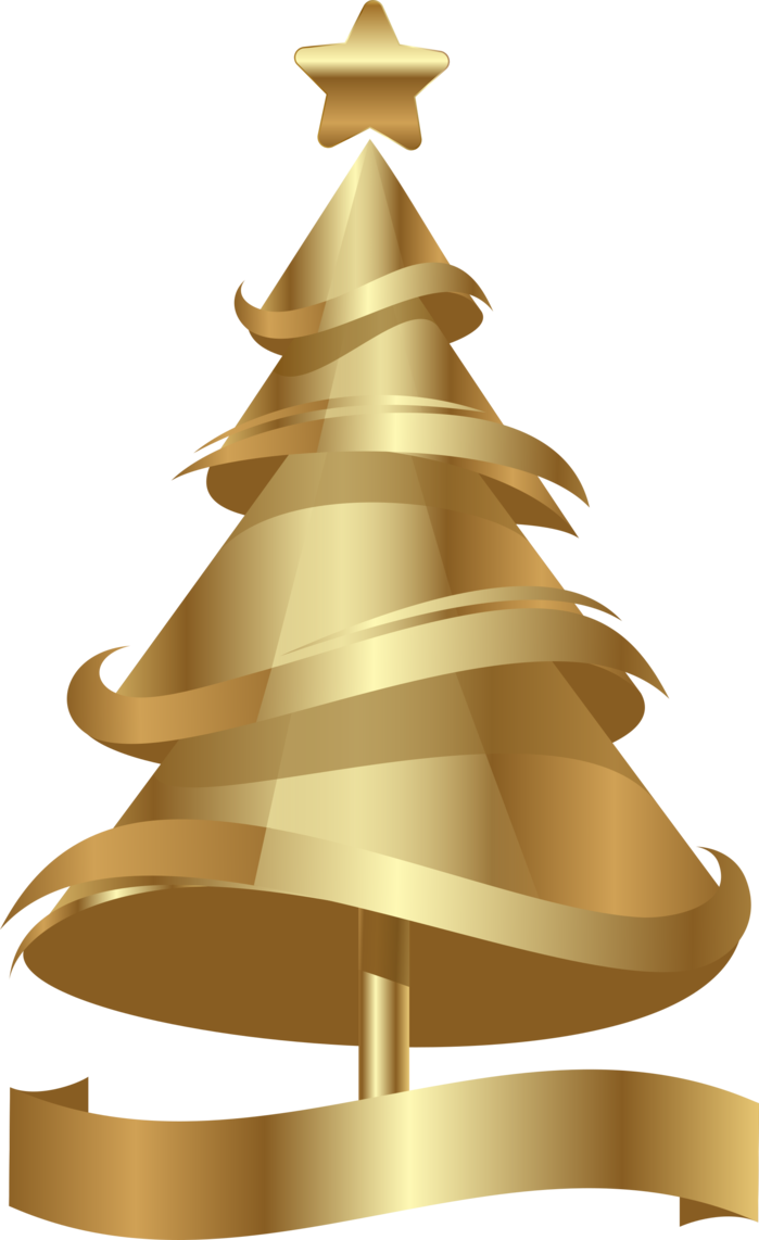 Arbol De Navidad Dorado Png (699x1142), Png Download