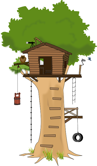 Tree House Clipart (376x640), Png Download
