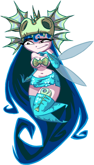 Annetta Fish Is One Of The Five Sexualized Damsel In - Rayman Origins Annetta Fish (354x600), Png Download