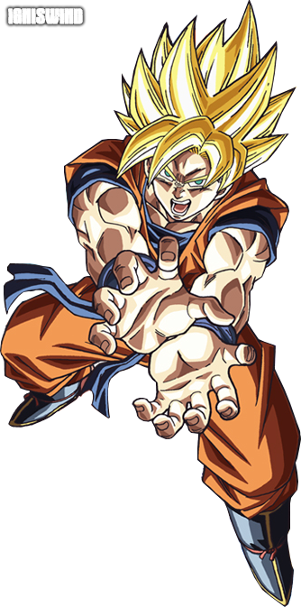 Goku Super Saiyan Kamehameha - Goku Super Saiyan 2 Kamehameha (334x673), Png Download