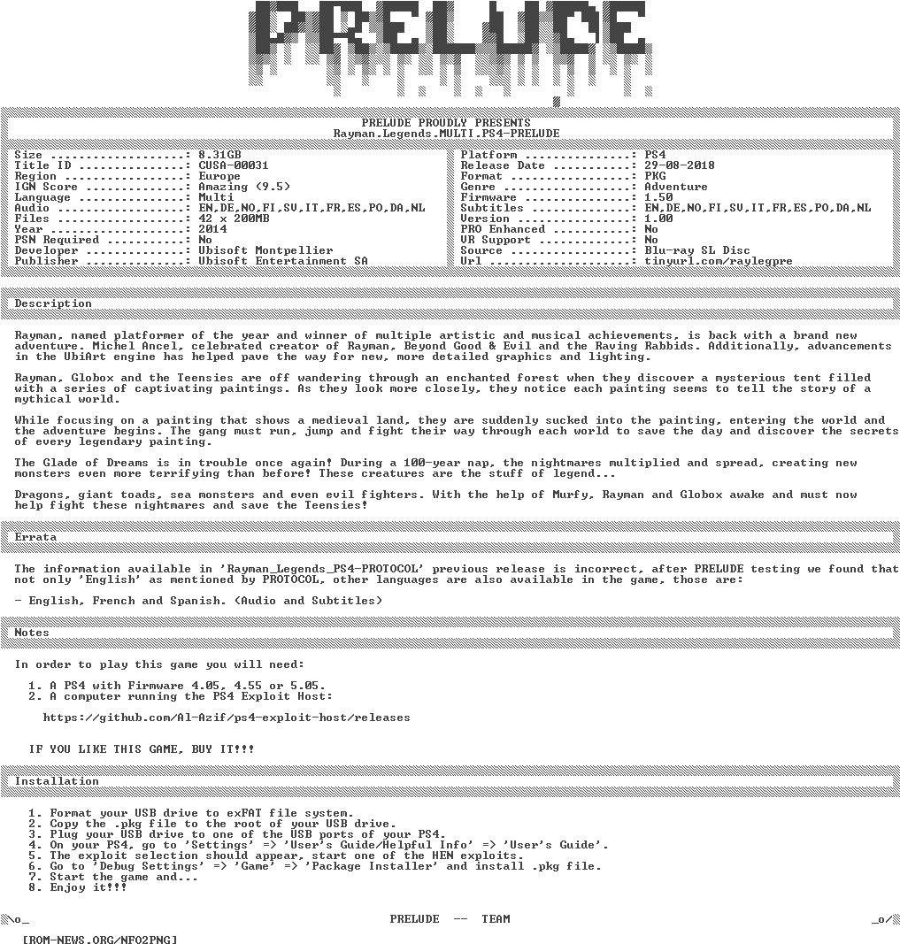 Rayman - Legends - Multi - Ps4-prelude - - Guitar (1016x1080), Png Download