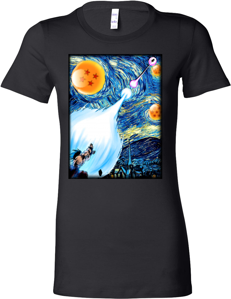 Goku Kamehameha Vs Vegeta Galick Gun Van Gogh Style - Dragon Kamehameha Vs Galick Gun (1000x1000), Png Download