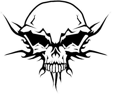 Hijab Tutorial Evil Skull Face Halloween Makeup 480 - Evil Skull Face Drawing (430x431), Png Download