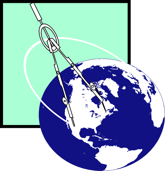 How To Set Use Compass With Earth Clipart (576x595), Png Download