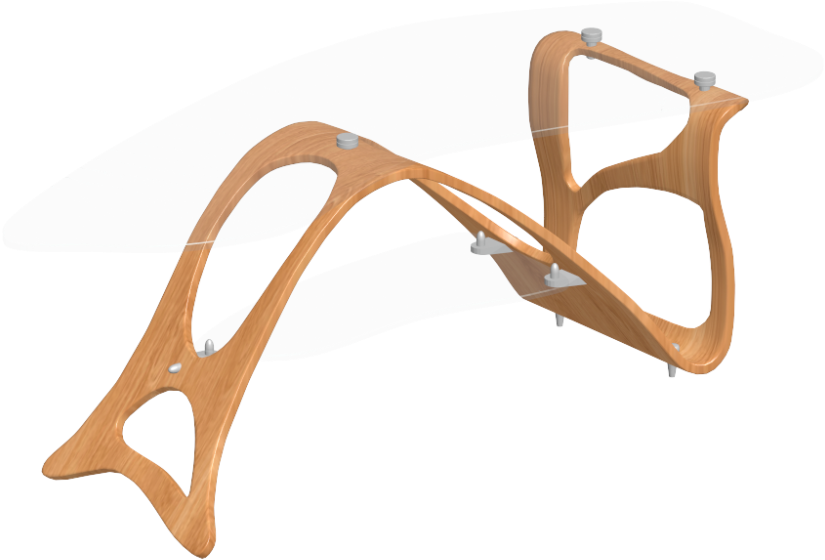 Arabesco Coffee Table By Zanotta - Wood (1000x1000), Png Download