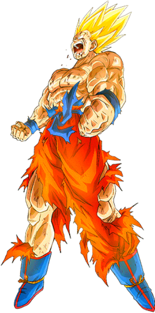 Goku Ss1 Furious By Alexiscabo1-d9u5u3s - Goku Furious (318x640), Png Download