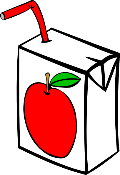 Apple Juice Carton Clip Art - Coloring Picture Of Juice (408x596), Png Download