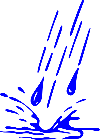 Rain Clip Art - Water Drops Cartoon Png (426x598), Png Download