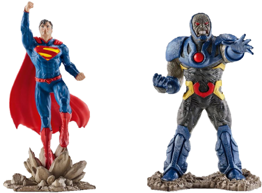 Justice - Schleich Superman Vs Darkseid (889x655), Png Download
