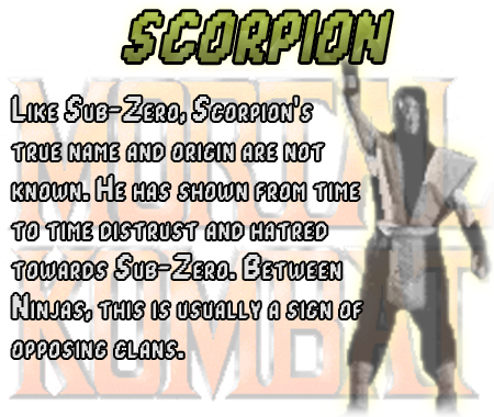 Scorpion - Sub Zero Mk1 (450x380), Png Download