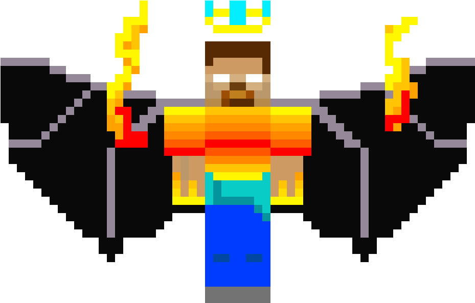 Herobrine - - Pixel Art (960x624), Png Download