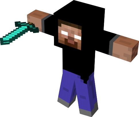 Herobrine - Herobrine Fallen Kingdom Skin (484x408), Png Download