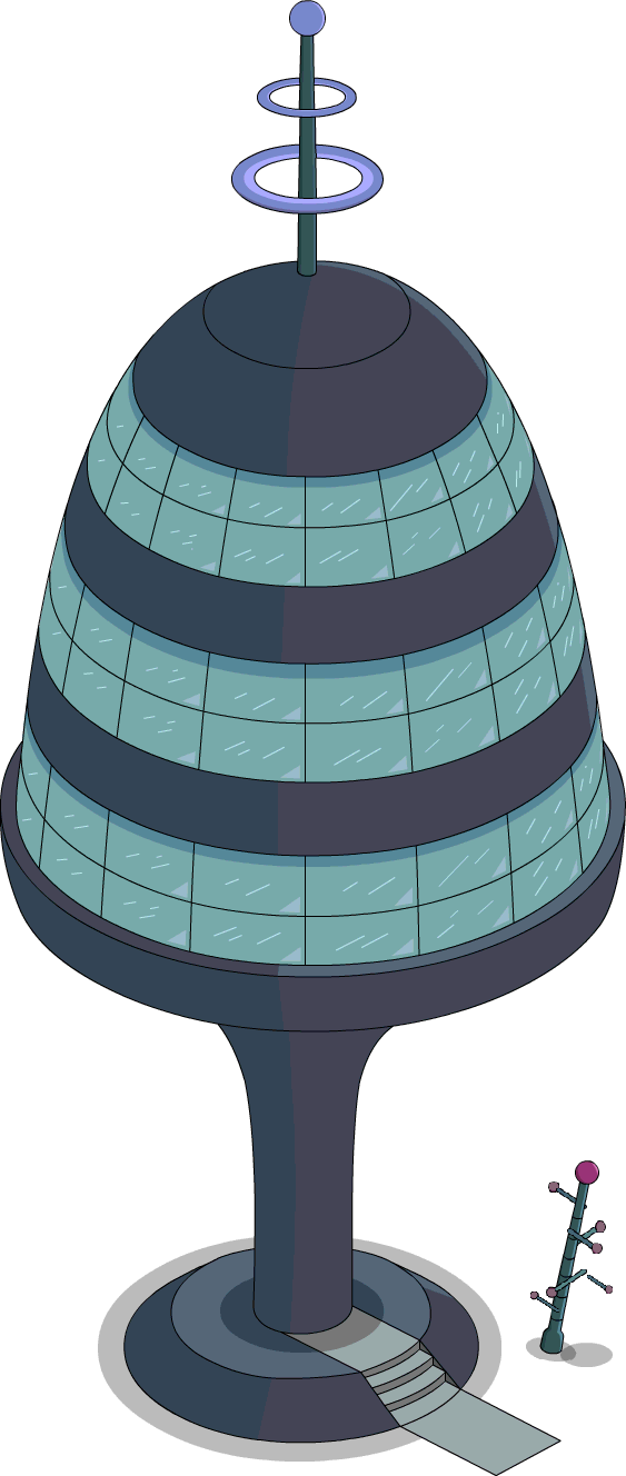 Mushroom Office Building Menu - Science Fiction (563x1328), Png Download