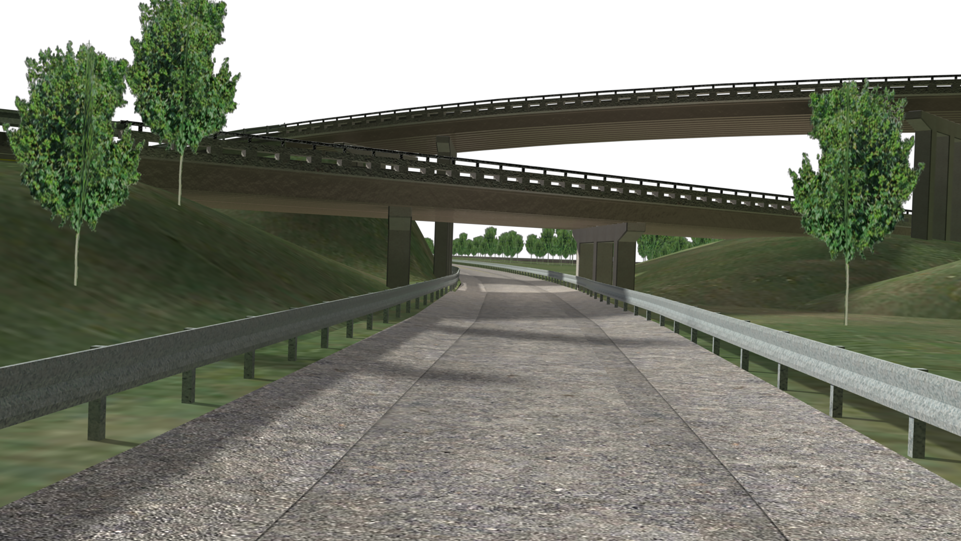 Computer Rendering Of Overpasses At American Center - Overpass (1920x1080), Png Download