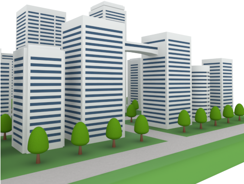 Building Clipart Office Building - Building Clipart Transparent Background (400x360), Png Download