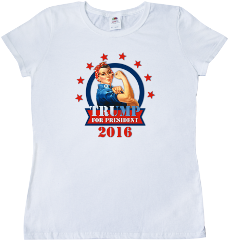 #election #2016 #donald #trump #women's T-shirt With - Rosie The Riveter (480x480), Png Download