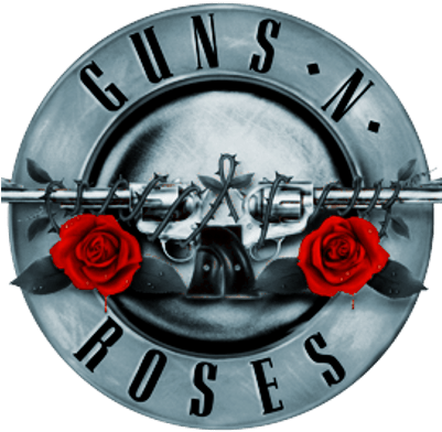 Guns N' Roses Silver Logo - Guns N Roses T Shirt Mens White (400x400), Png Download