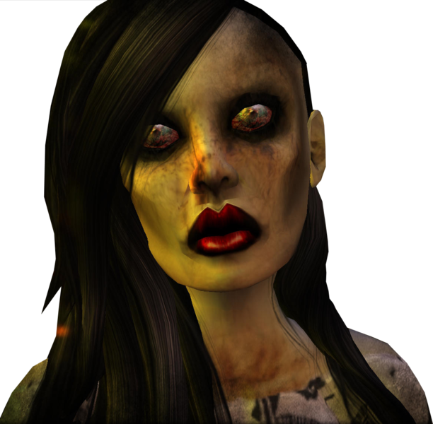 Share This Image - Zombie Girl Png (612x600), Png Download