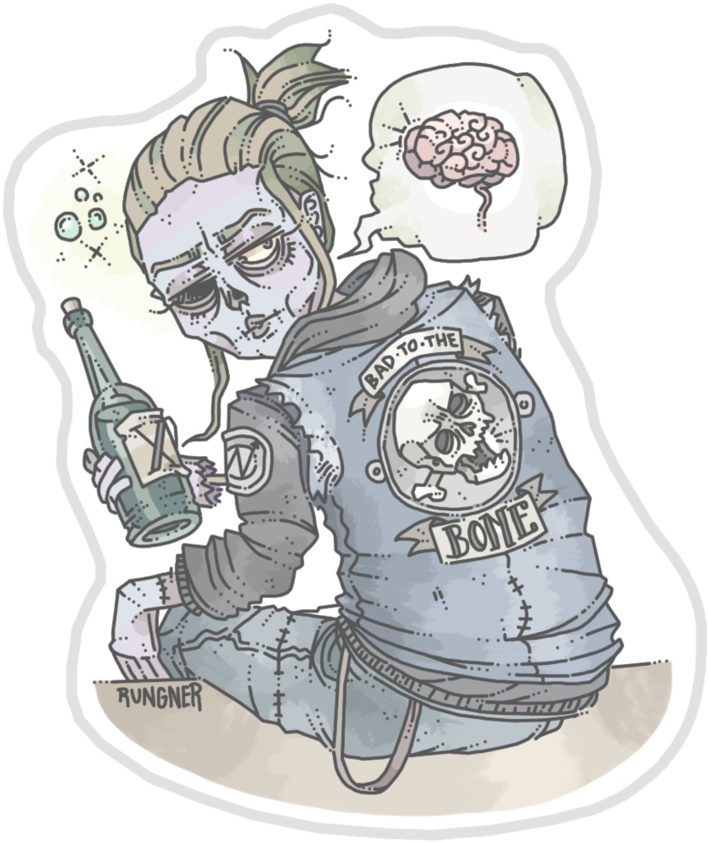 Png Download Zombie Girl By Rungner On Deviantart Punkgirl - Zombie Girl Punks Drawings (866x923), Png Download