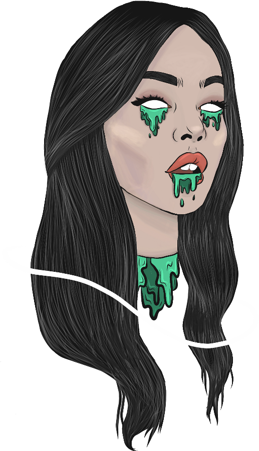 Zombie Zombae Zombiegirl Zombabe Transparent Sticker - Girl (1024x1024), Png Download