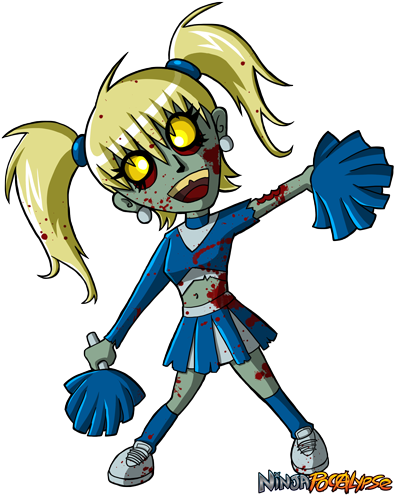 Let's Hear Some Zombie Pride Even Though This Poor - Zombie Cheerleader Clipart (400x500), Png Download