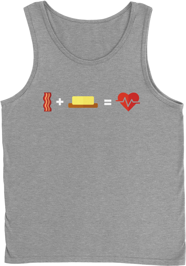 Bacon & Butter Emoji Tank Top - Top (1000x1000), Png Download
