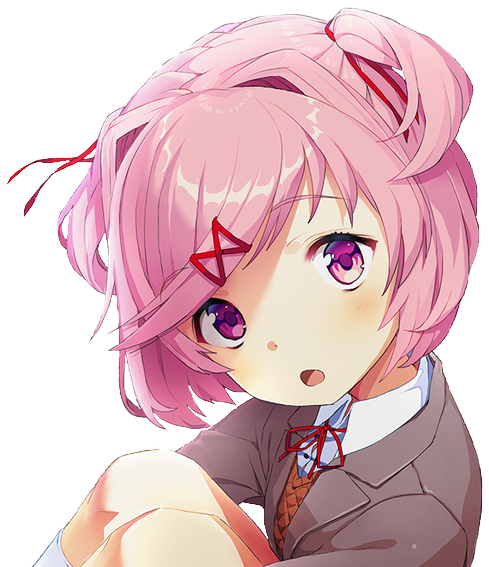 Oc Edited Mediai Cropped Out Natsuki For A Discord - Doki Doki Literature Club Natsuki Kawaii (576x576), Png Download