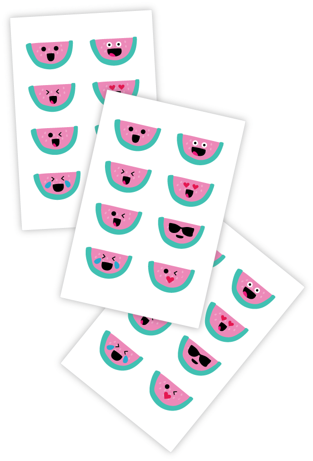 Temporary Tattoos Watermelon Emojis - Tattoo (811x1081), Png Download