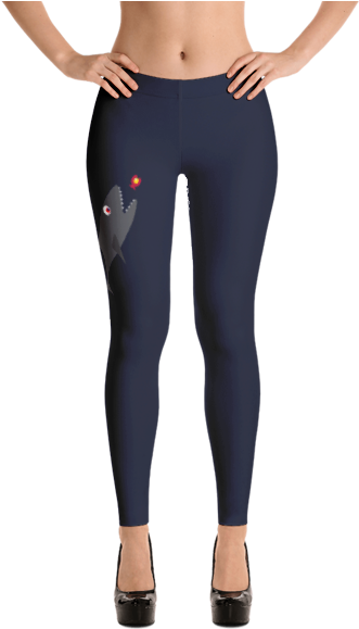 Shark Eats Colorado C Fish Leggings - Imagineavalon Christmas Leggings, Christmas Clothing, (600x600), Png Download