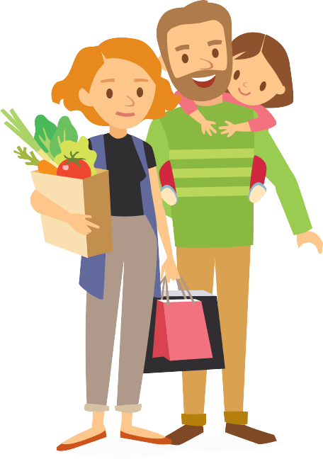 Middle-aged Working Parent With Dependants - Working Parents Clipart (456x648), Png Download