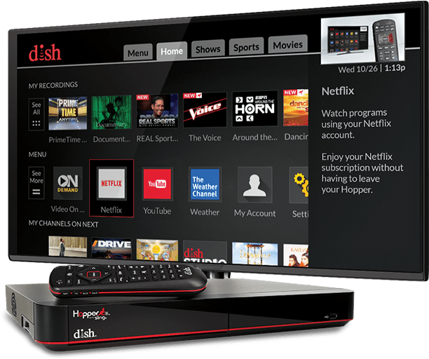 Dish Hopper 3 Hd Dvr - Dish Network (622x511), Png Download
