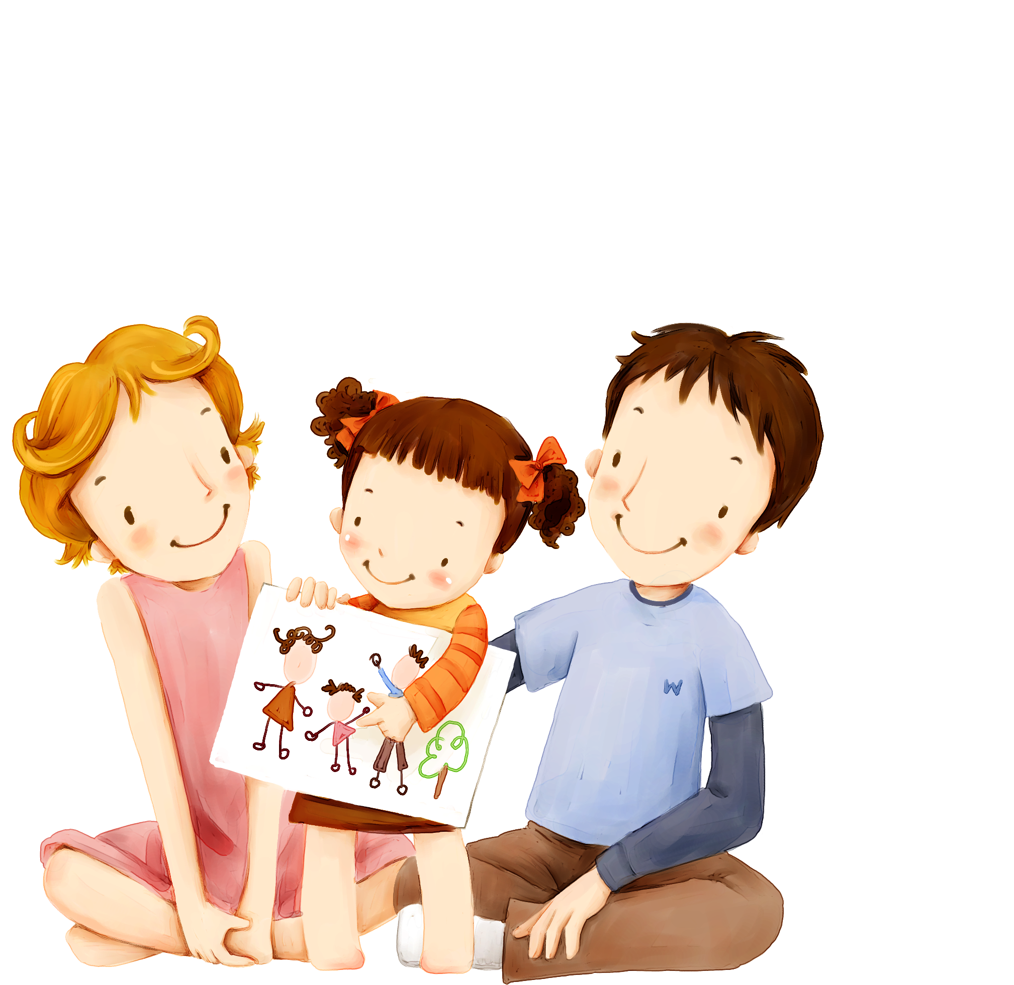 Child Family Mother Father Cartoon Transprent Png - Family Drawing (2304x2134), Png Download