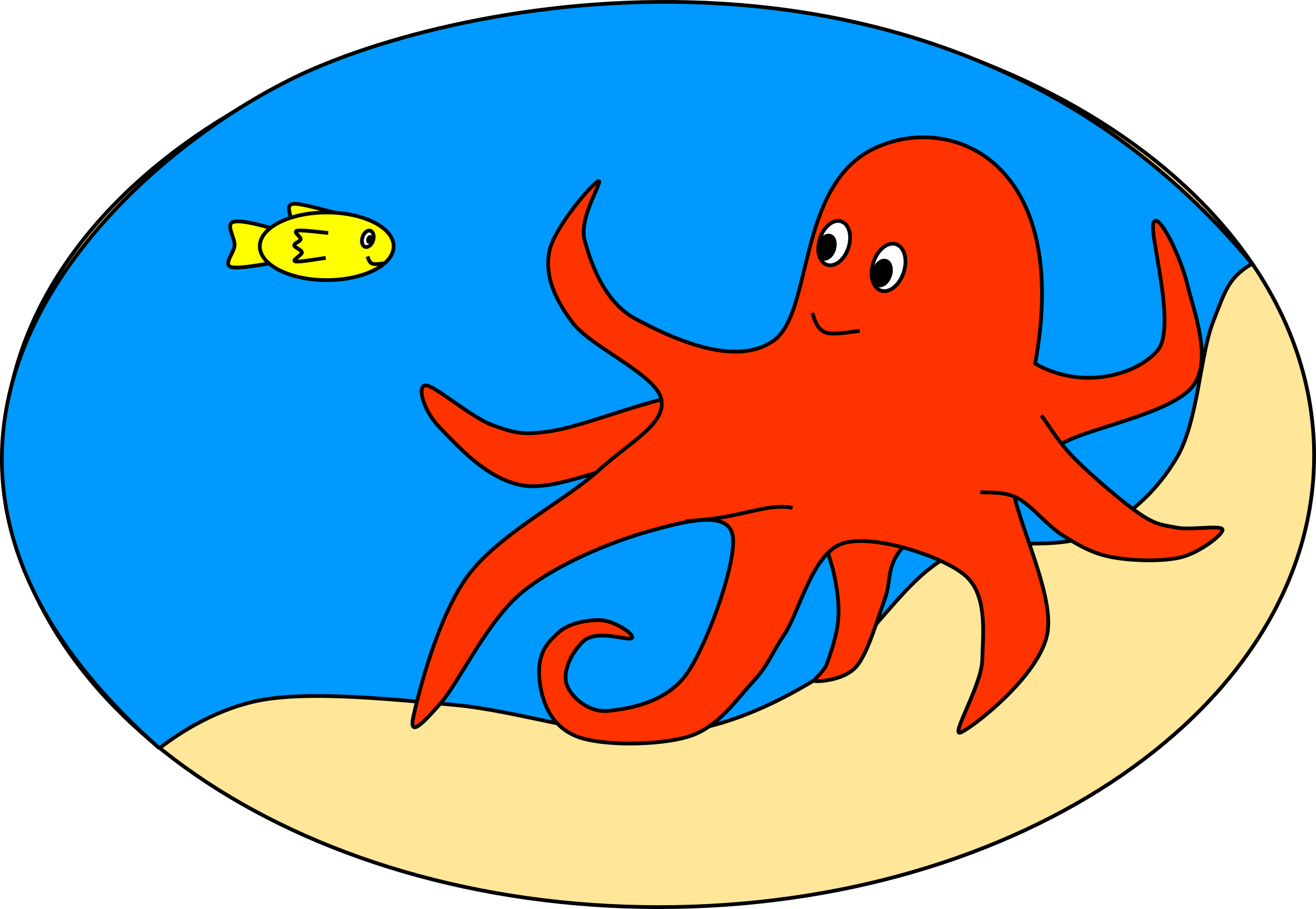 This Free Icons Png Design Of Undersea Friends (2400x1657), Png Download