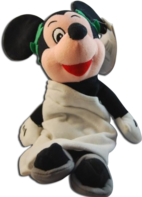 Disney Store Mickey Mouse Bean Bag Plush Toga Roman - Disney - Mickey Mouse Toga Bean Bag (464x650), Png Download