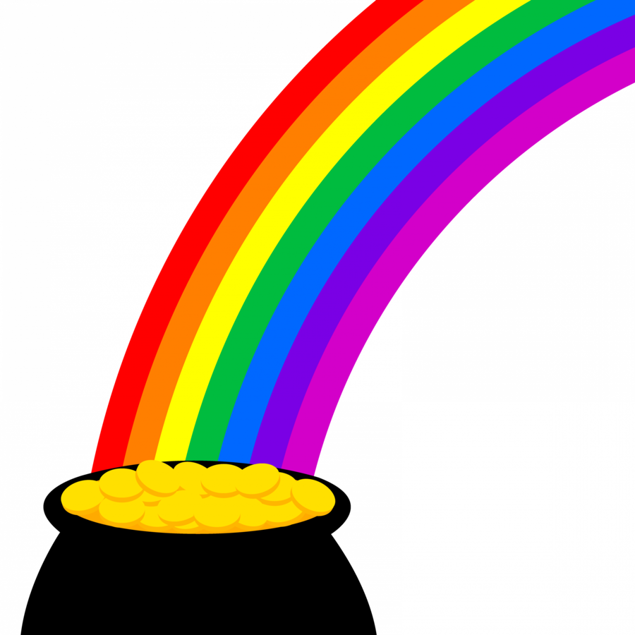 Download Pot Of Gold Clipart Gold Clip Art Rainbow - Colours Of Rainbow (900x900), Png Download