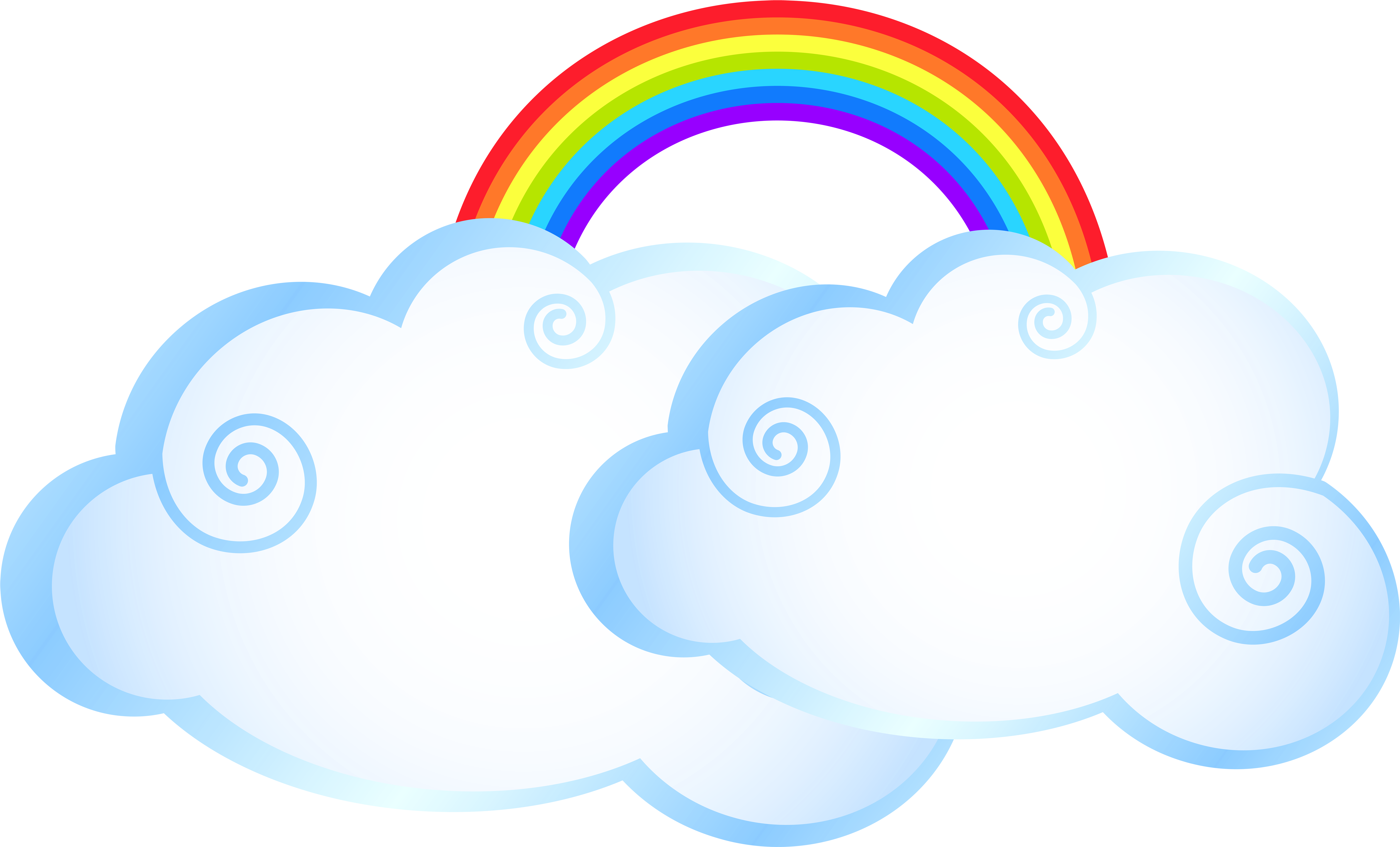 View Full Size - Clouds And Rainbows Clipart (8000x4925), Png Download