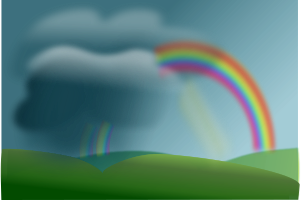 Rainbow Clipart Png (600x399), Png Download