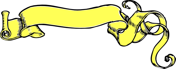 Yellow Scroll Banner Clip Art - Solemnly Swear That I Am Up (600x236), Png Download