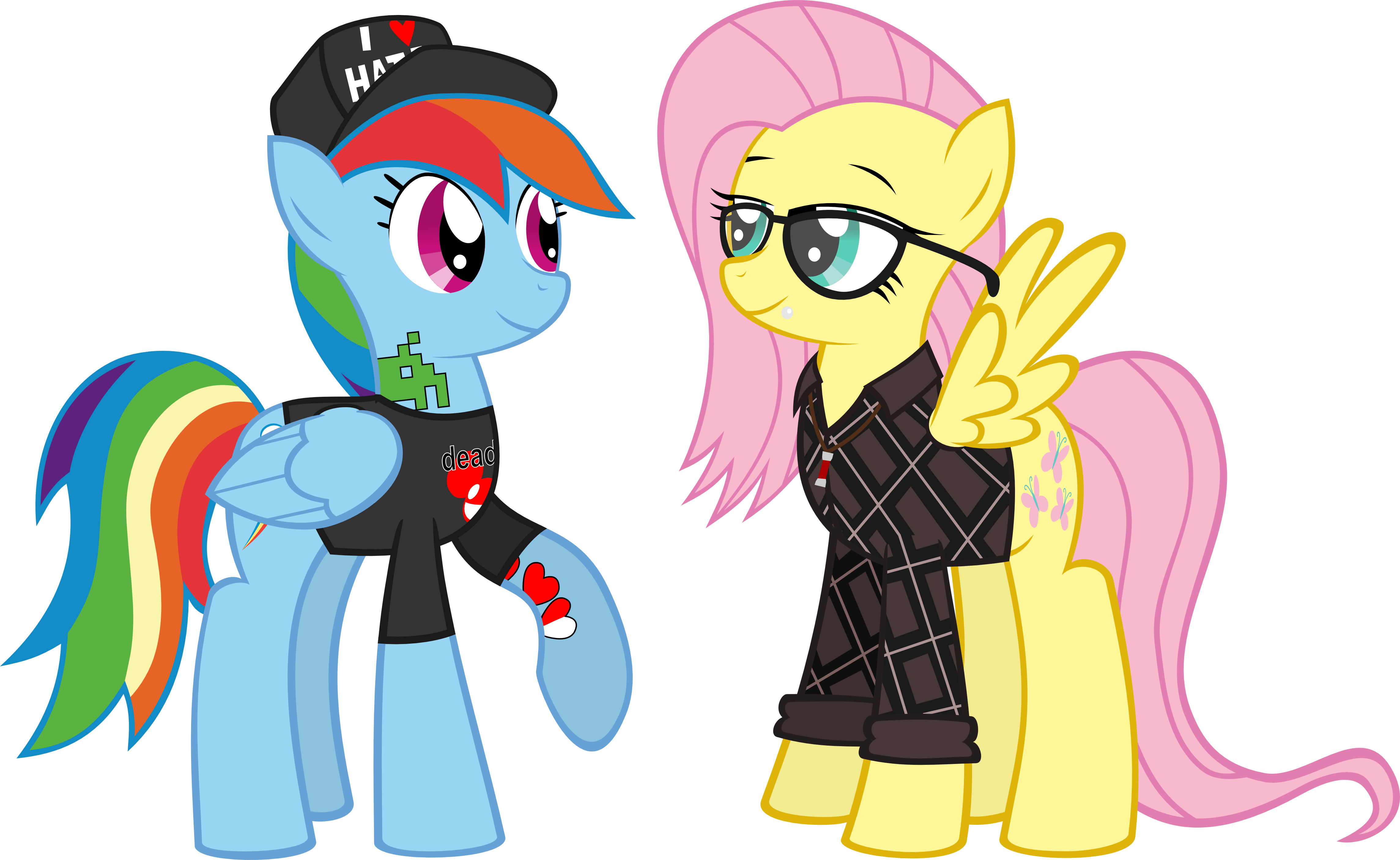 Sasukex125, Clothes, Cosplay, Deadmau5, Fluttershy, - Mlp Deadmau5 And Skrillex (4578x2811), Png Download