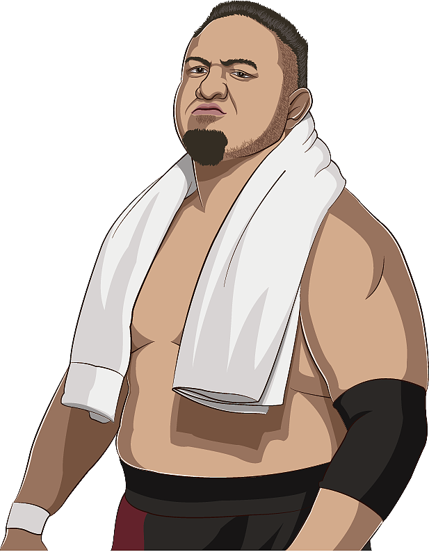 Wwe动漫插画系列“萨摩亚屈服机器” 萨摩亚 - 乔 - 动漫 - 肖像漫画 - Skydd Ok - - Samoa Joe (617x794), Png Download