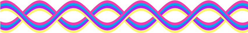 Decoration Clipart Squiggly Line - Single Line Colorful Border (851x315), Png Download