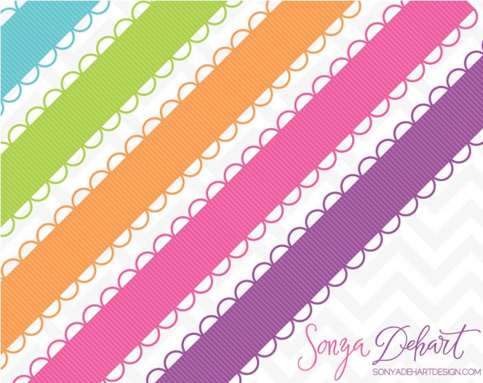 Ribbon Clipart Border - Scrapbook Clipart Png Ribbon (700x700), Png Download