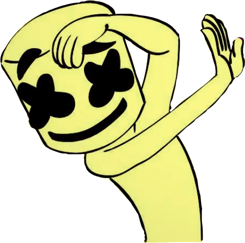 Marshmello Skrillex Friends Freetoedit - Marshmallow And Anne Marie Cartoon (479x475), Png Download