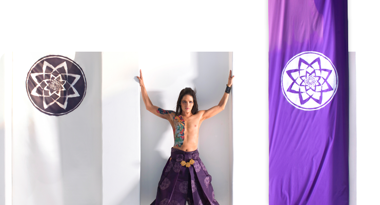 Purple-banner - Girl (741x401), Png Download