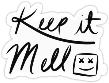 Redbubble, Sticker, And Marshmello Image - Calligraphy (375x360), Png Download