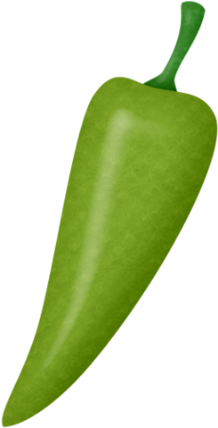 Green Pepper Food Clipart, Stuffed Green Peppers, Views - Jalpeno Clipart (255x500), Png Download